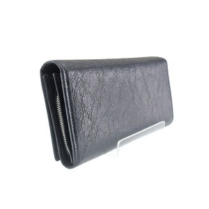 Balenciaga zipper long Blue L wallet leather Navy
